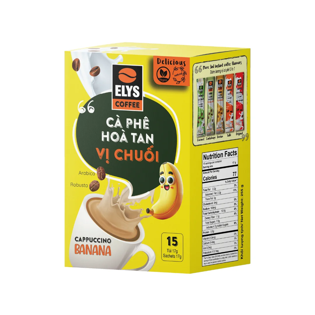 Cà phê Elys Cappuccino Chuối