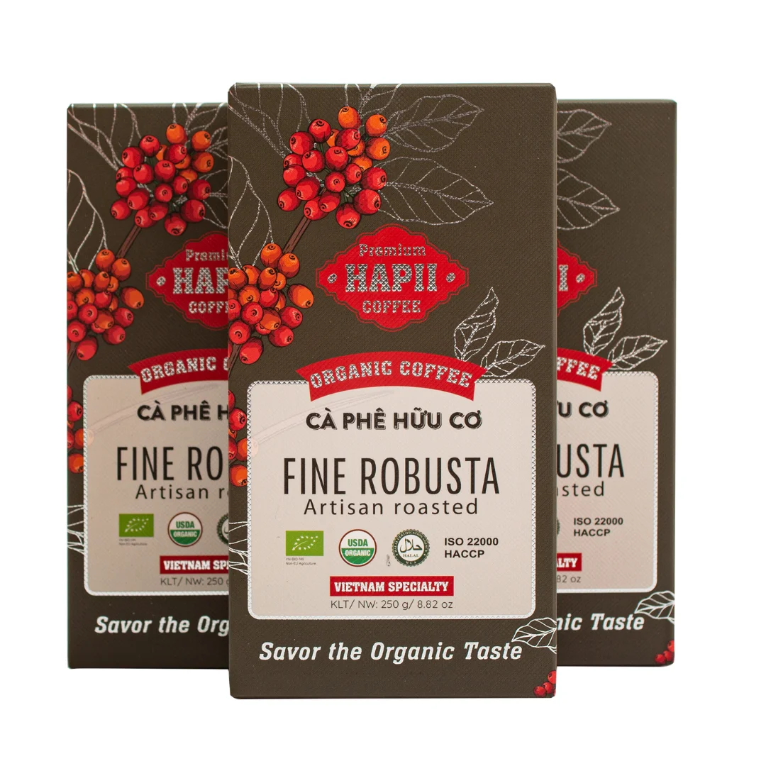 Cà phê hữu cơ Fine Robusta 250g